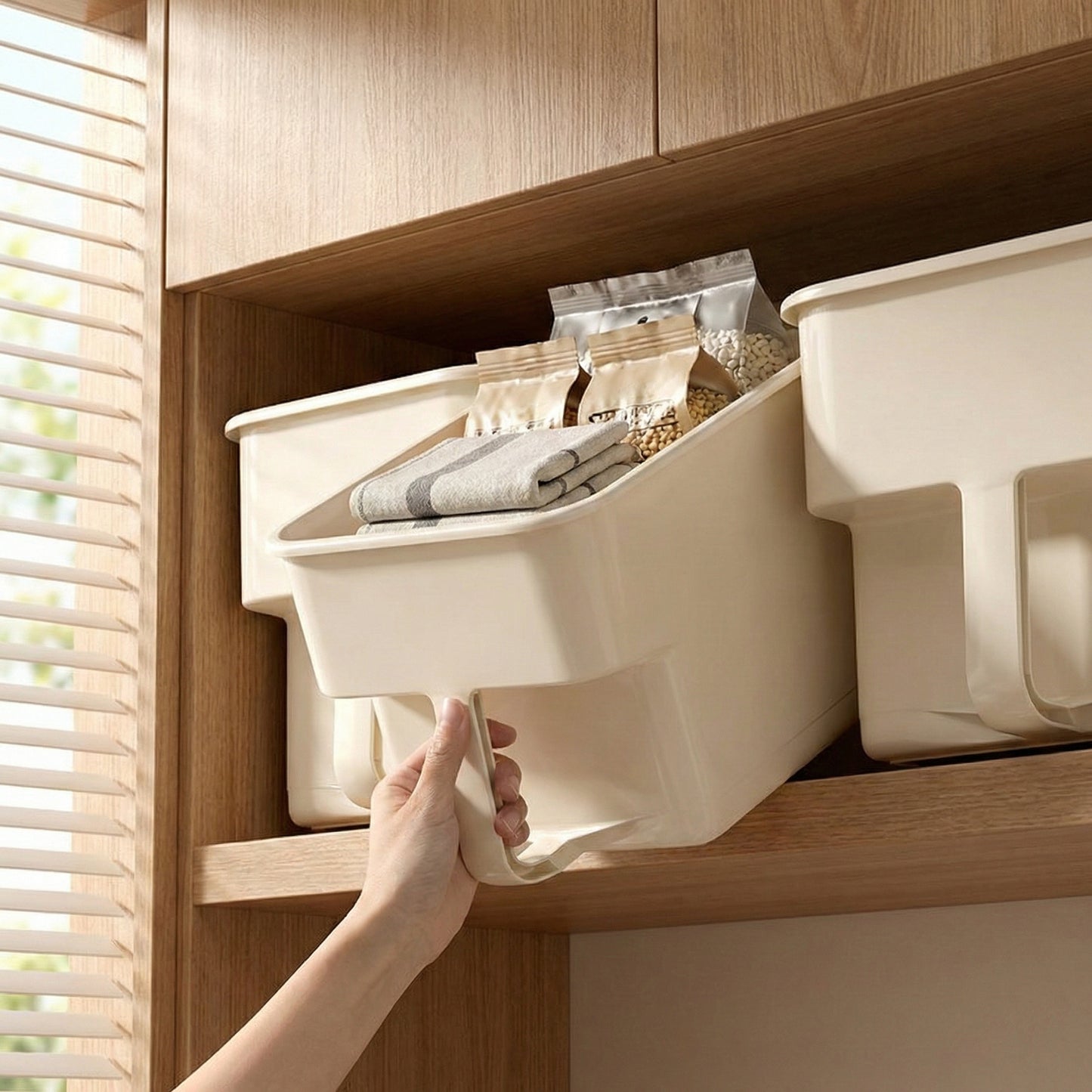 High-Cabinet Storage Box with Handle
