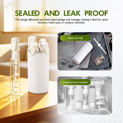 4-in-1 Leak-Proof Portable Travel Dispenser Set