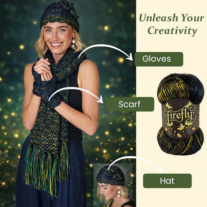 🔥 Limited-Time 50% OFF - Firefly Iridescent Shimmer Yarn: A Touch of Magic in Every Stitch ✨