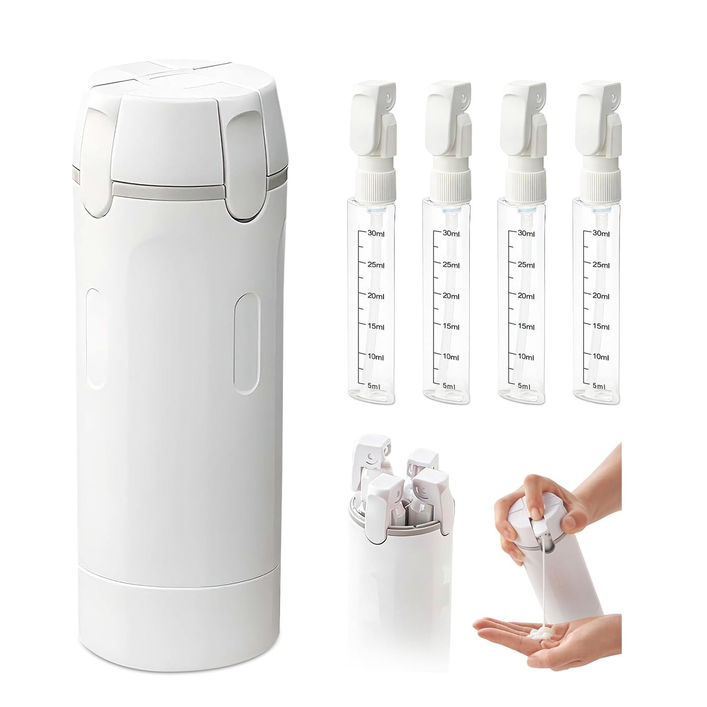 4-in-1 Leak-Proof Portable Travel Dispenser Set