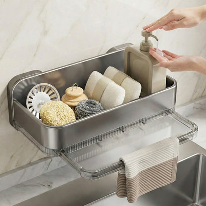 Suction Cup Kitchen Organizer Rack