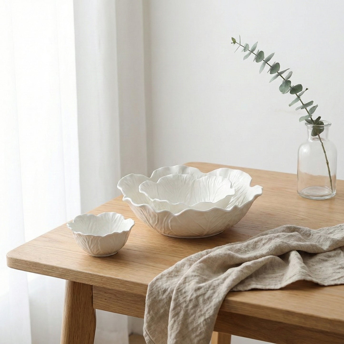 Floral Ceramic Cabbage Bowl